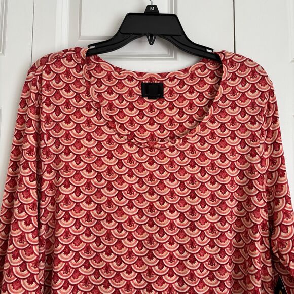 JM COLLECTION WOMENS TOPS CHERFUL PECH 3/4 SLEEVE PULLON RELAXED FIT, ROUND NECK - Picture 5 of 6